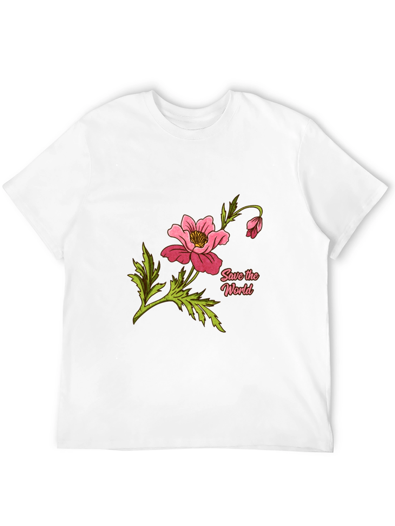 Save the World Floral Graphic Tee