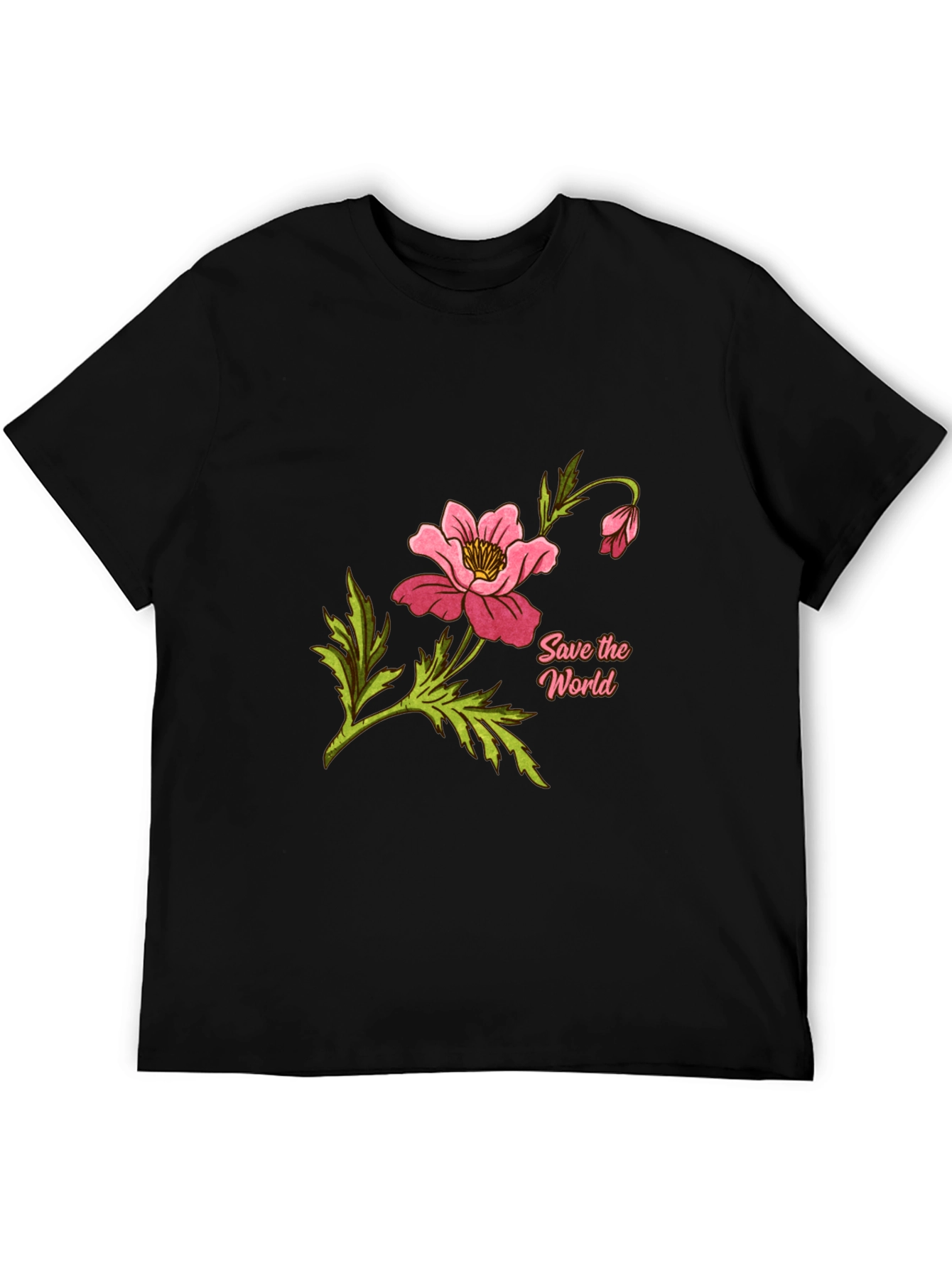 Save the World Floral Graphic Tee