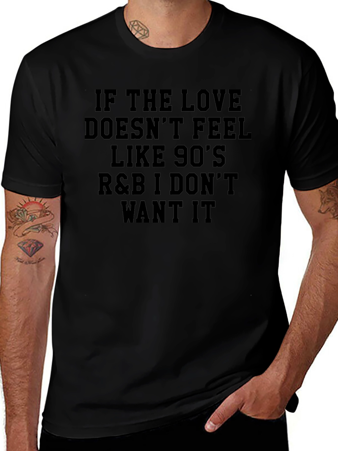 90s R&B Love Black Tee