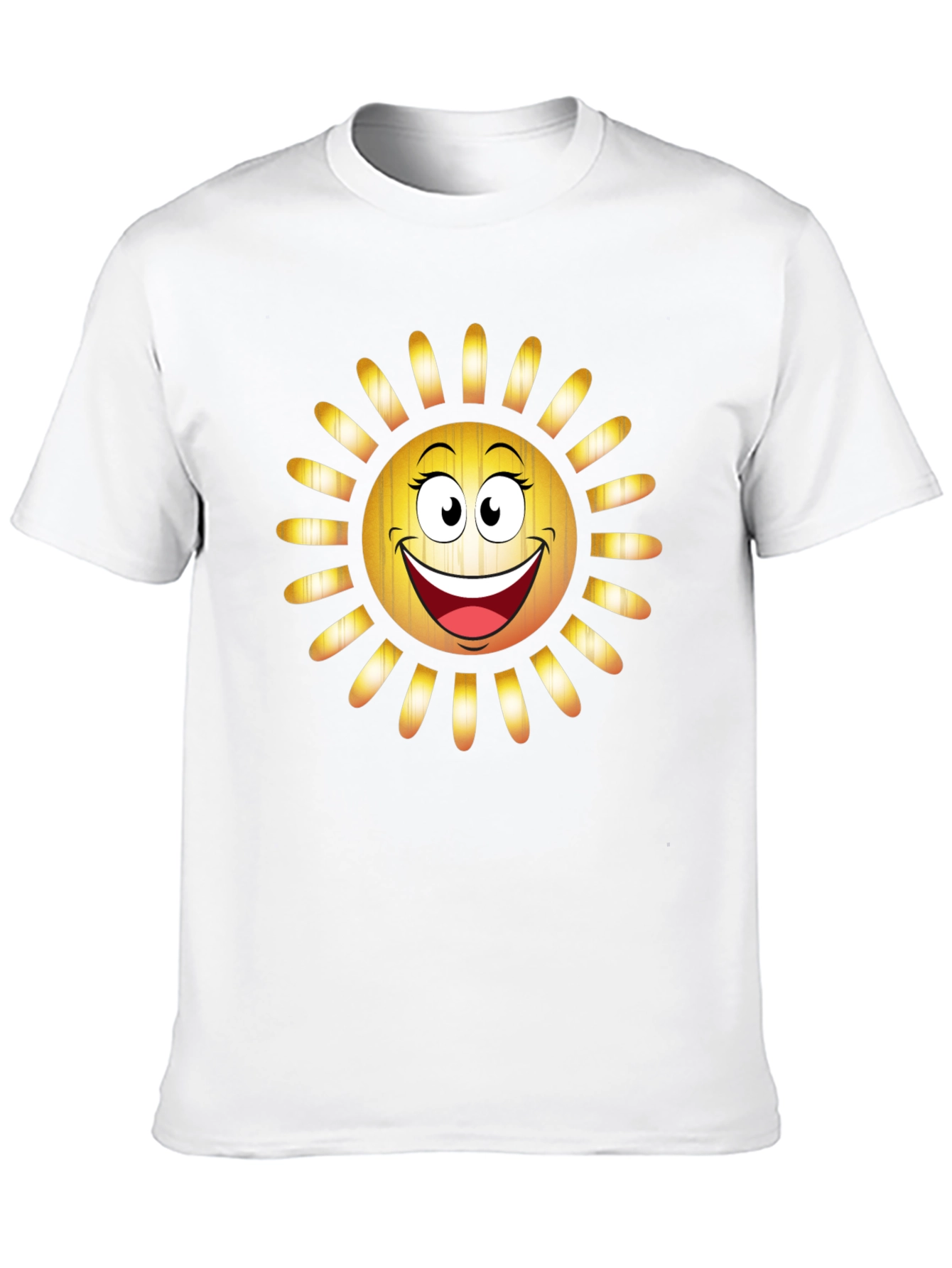 Smiley Sun Graphic Tee - Cheerful Summer T-Shirt