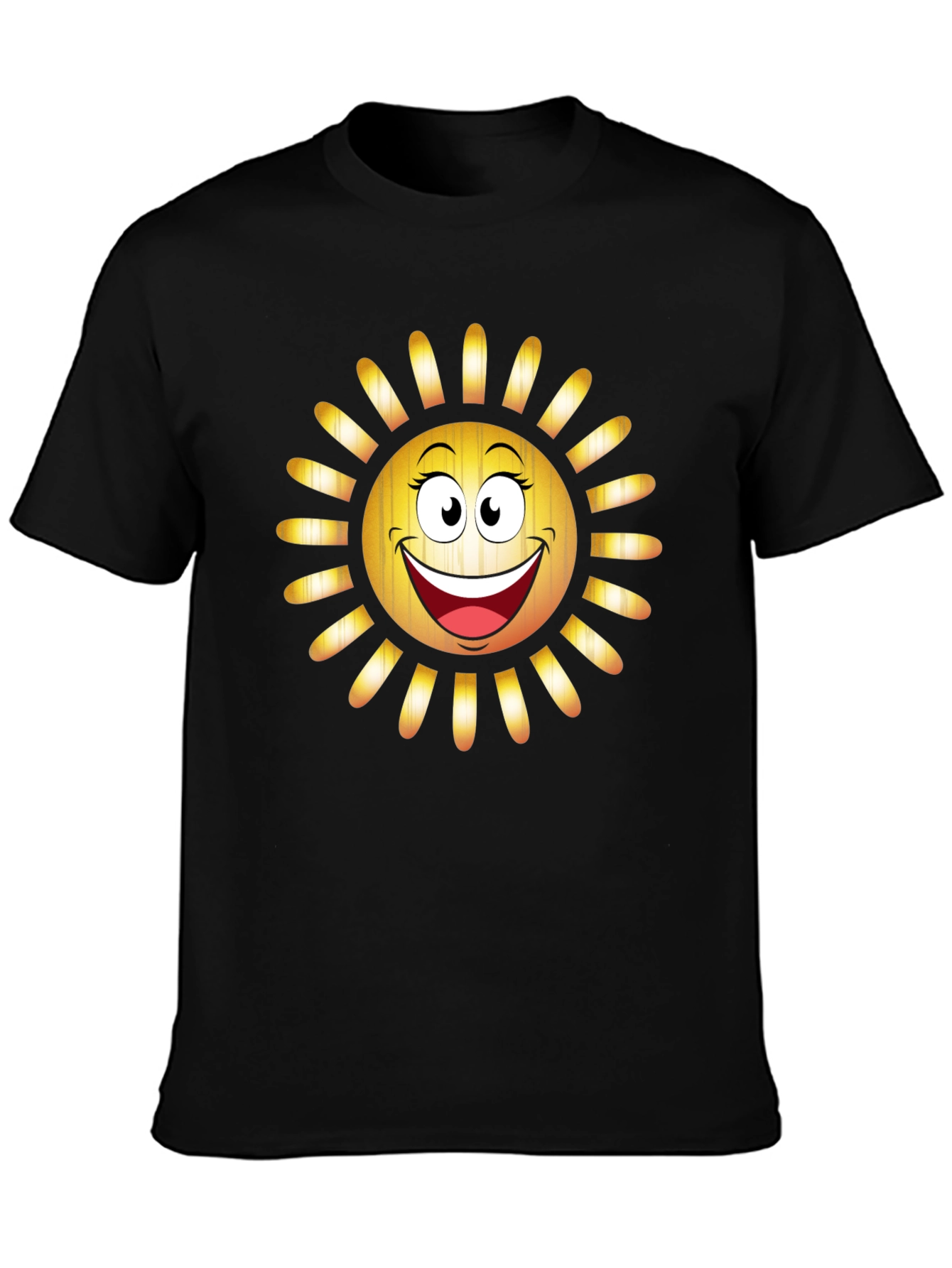 Smiley Sun Graphic Tee - Cheerful Summer T-Shirt