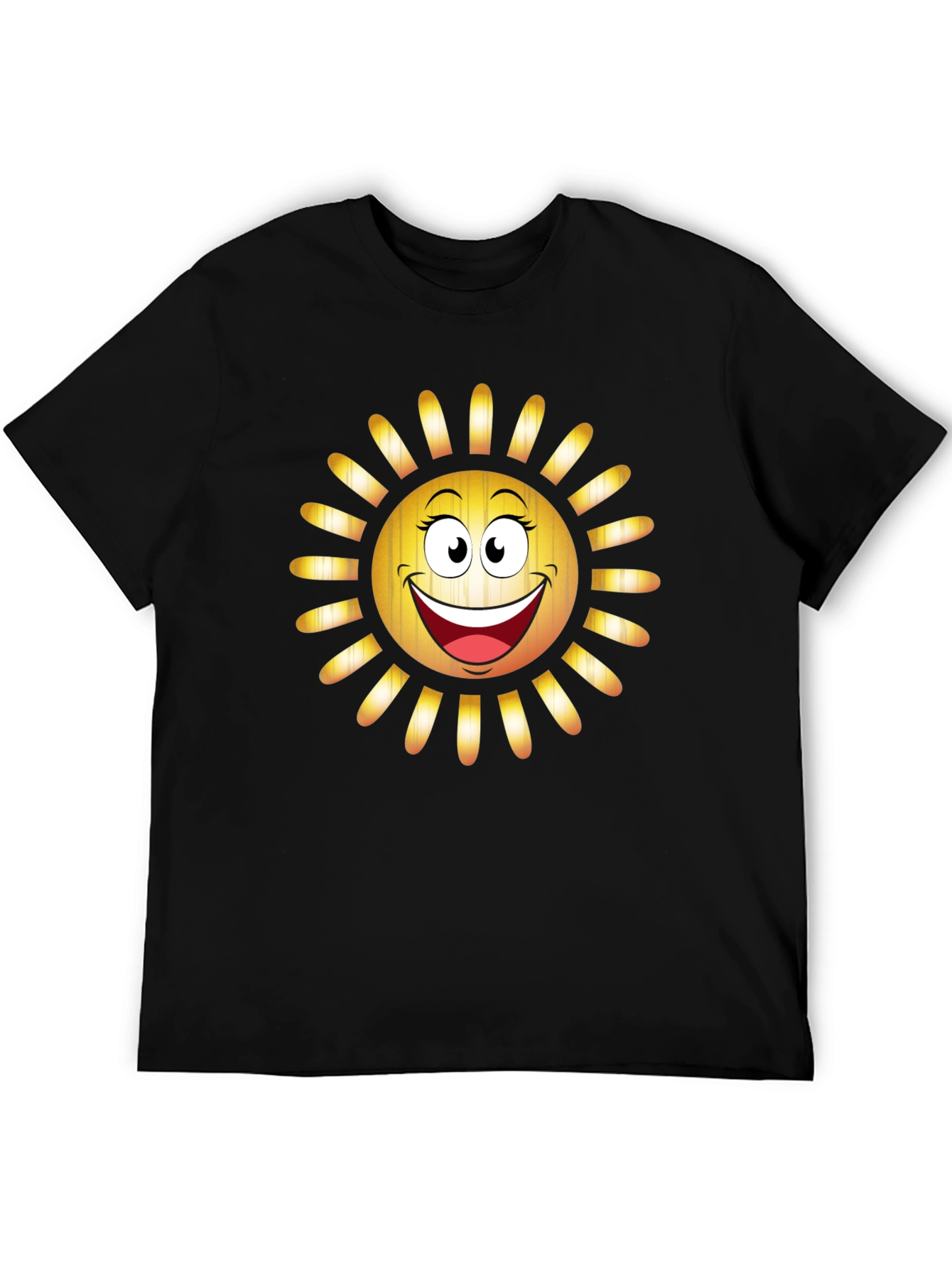 Smiley Sun Graphic Tee - Cheerful Summer T-Shirt