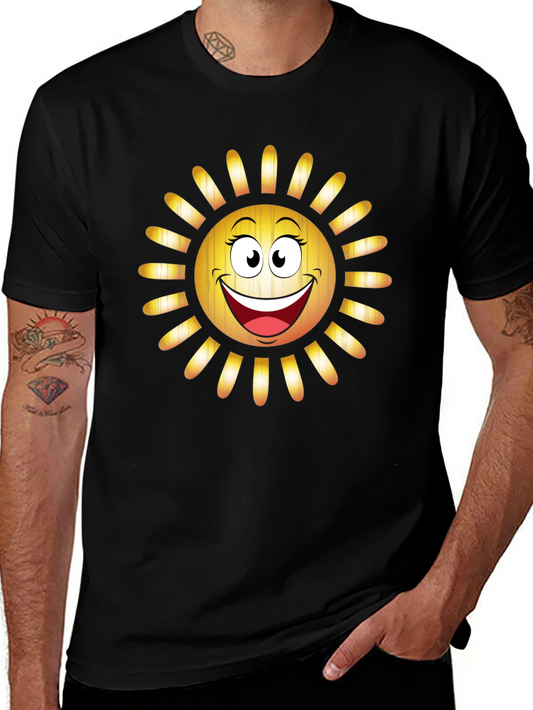 Smiley Sun Graphic Tee - Cheerful Summer T-Shirt