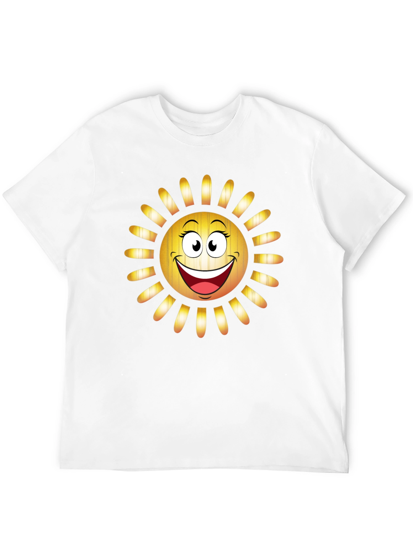 Smiley Sun Graphic Tee - Cheerful Summer T-Shirt