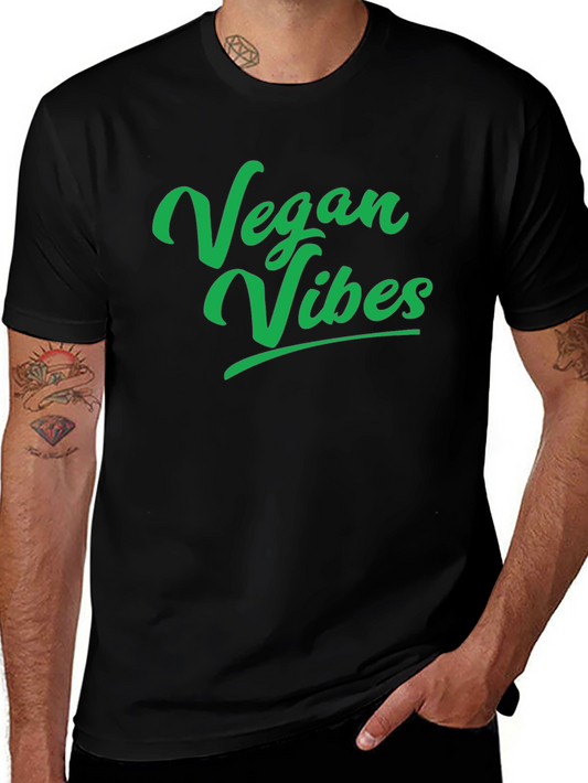 Vegan Vibes Black T-Shirt - Stylish and Comfortable