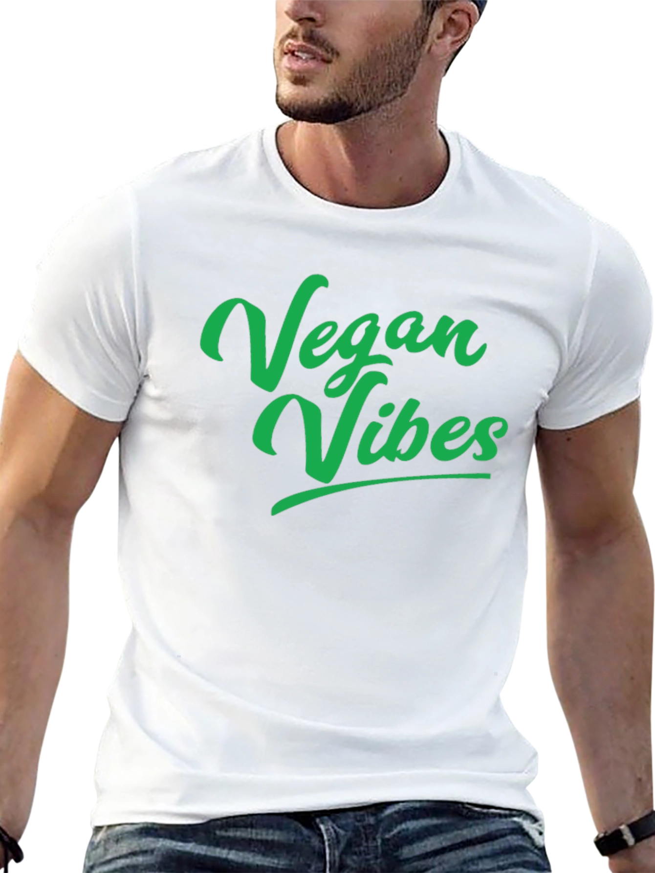 Vegan Vibes Black T-Shirt - Stylish and Comfortable