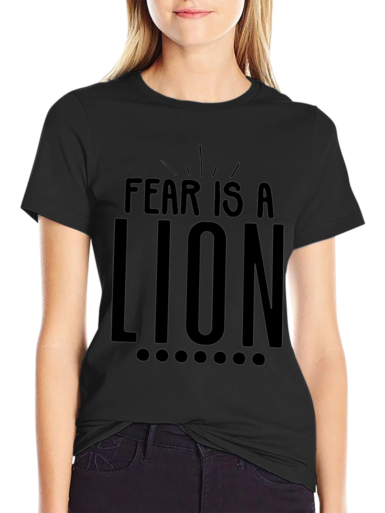 Fear Is A Lion Graphic Tee - Motivational T-Shirt
