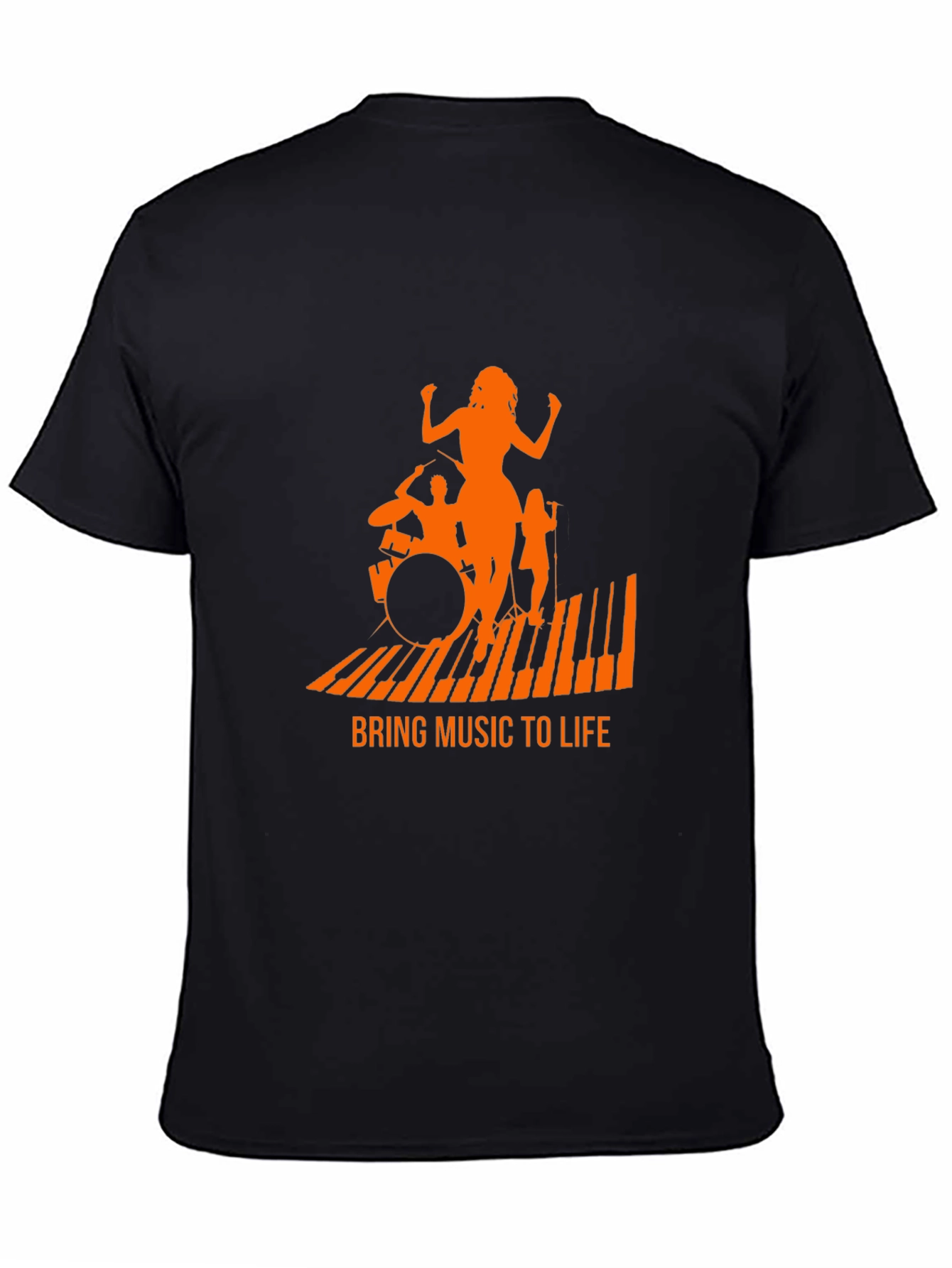 Music Band Graphic T-Shirt - Black