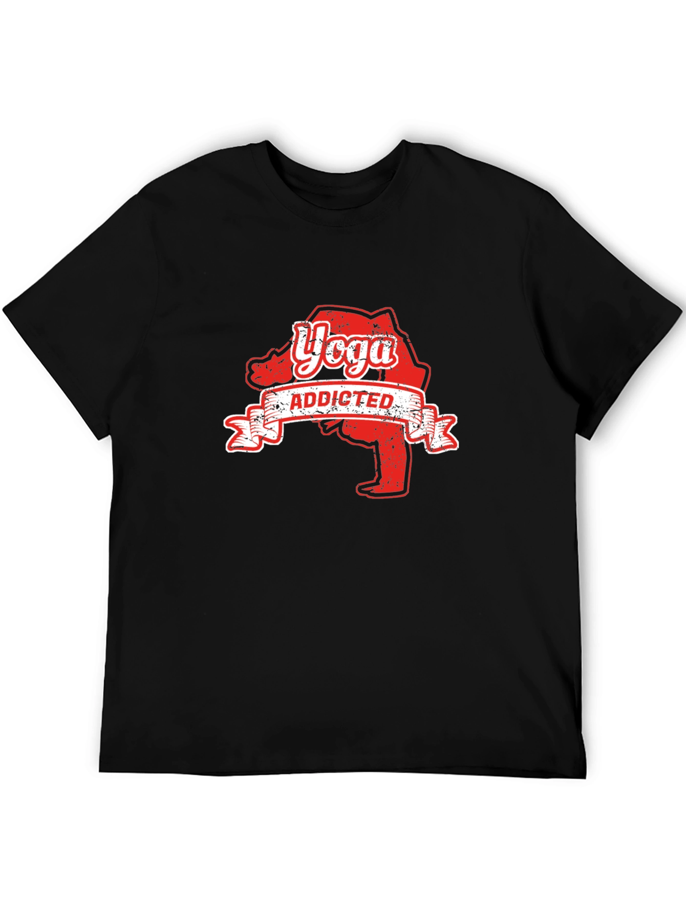 Yoga Addicted Black Graphic Tee