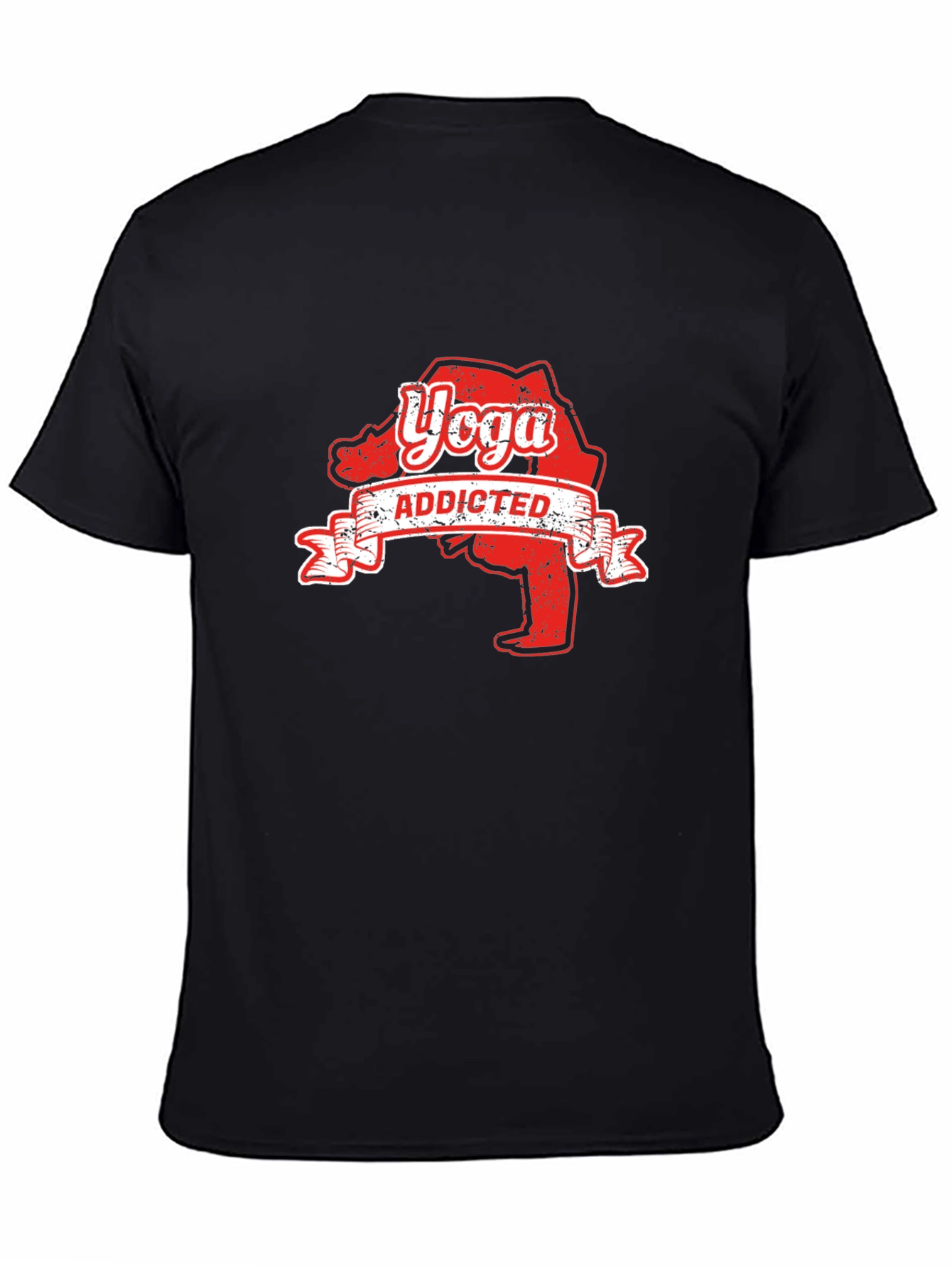 Yoga Addicted Black Graphic Tee