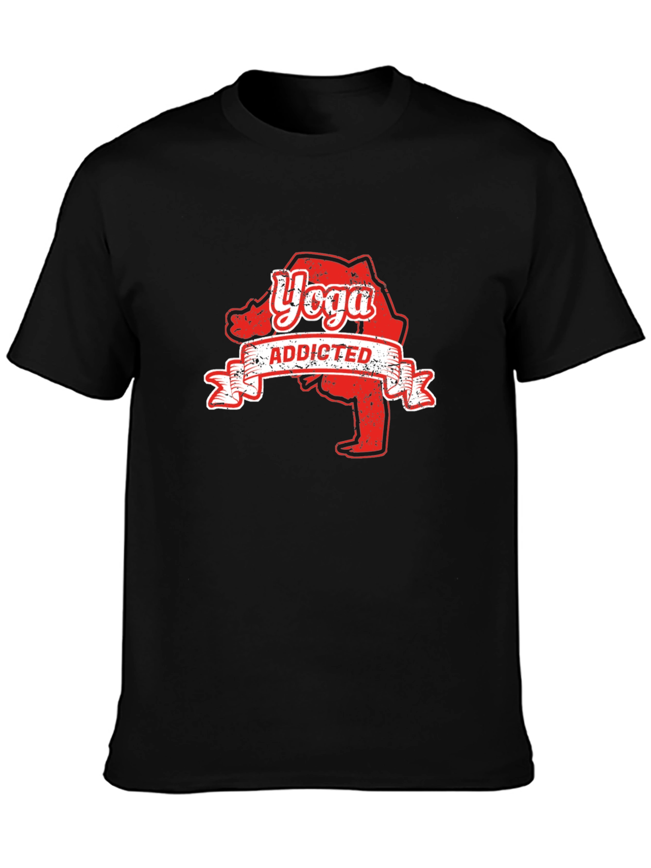 Yoga Addicted Black Graphic Tee