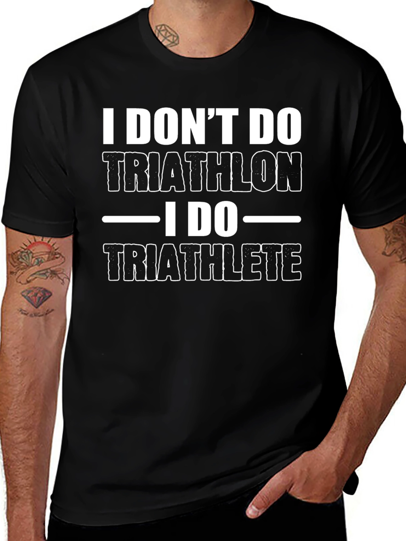 Funny Triathlon Athlete T-Shirt Black