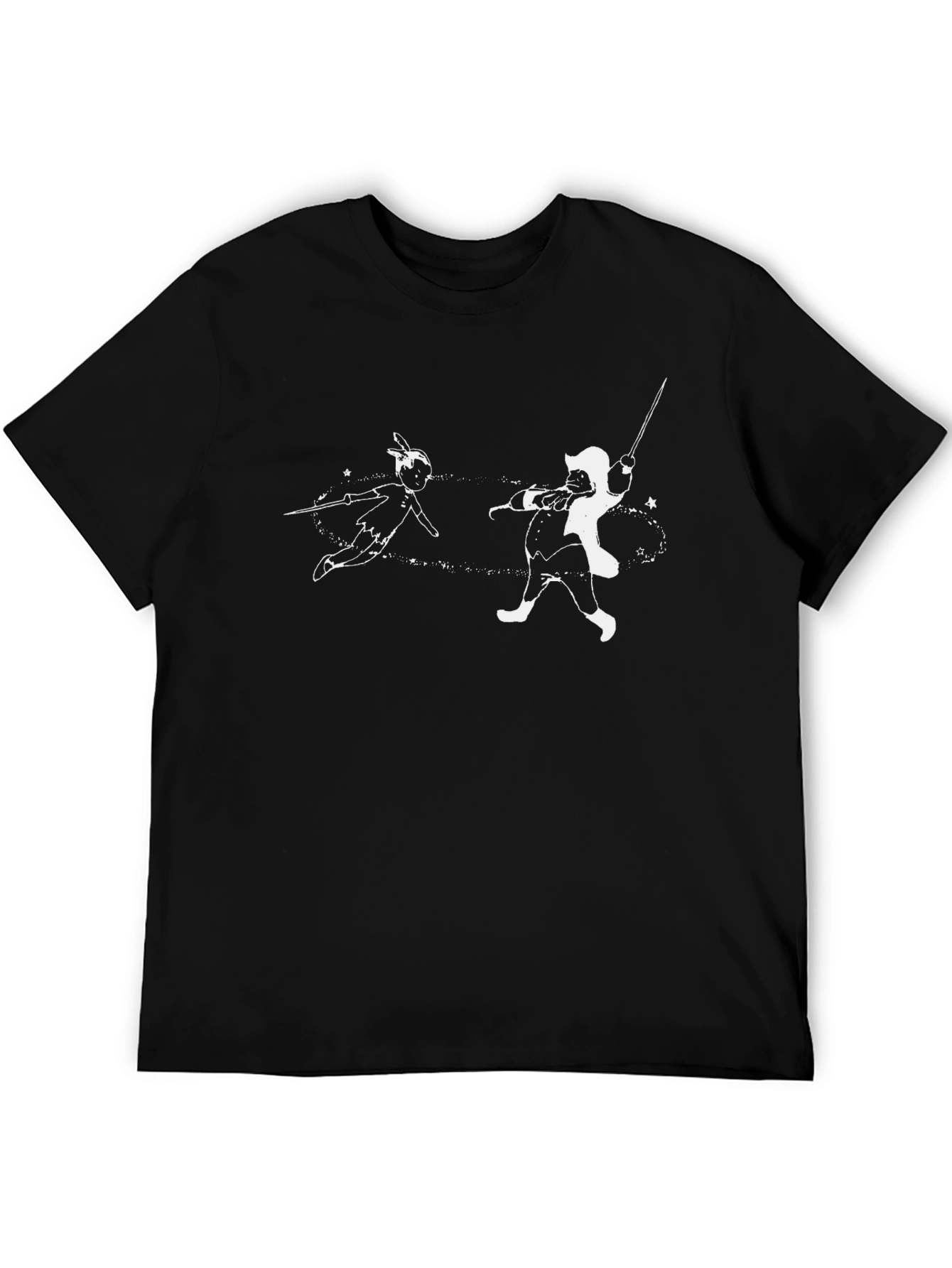 Peter Pan vs Captain Hook Black T-Shirt