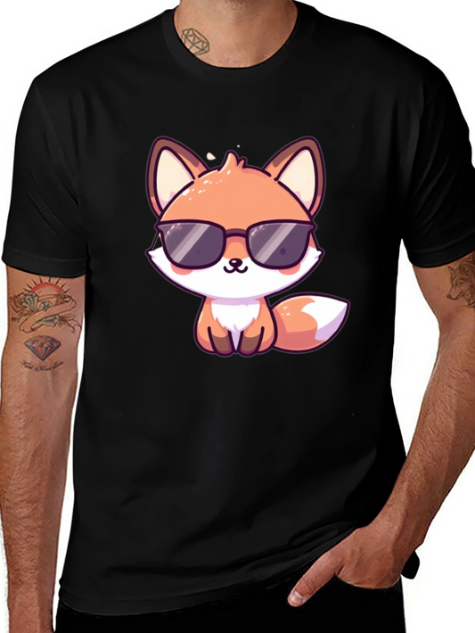 Cool Fox Graphic Tee - Trendy Animal Design