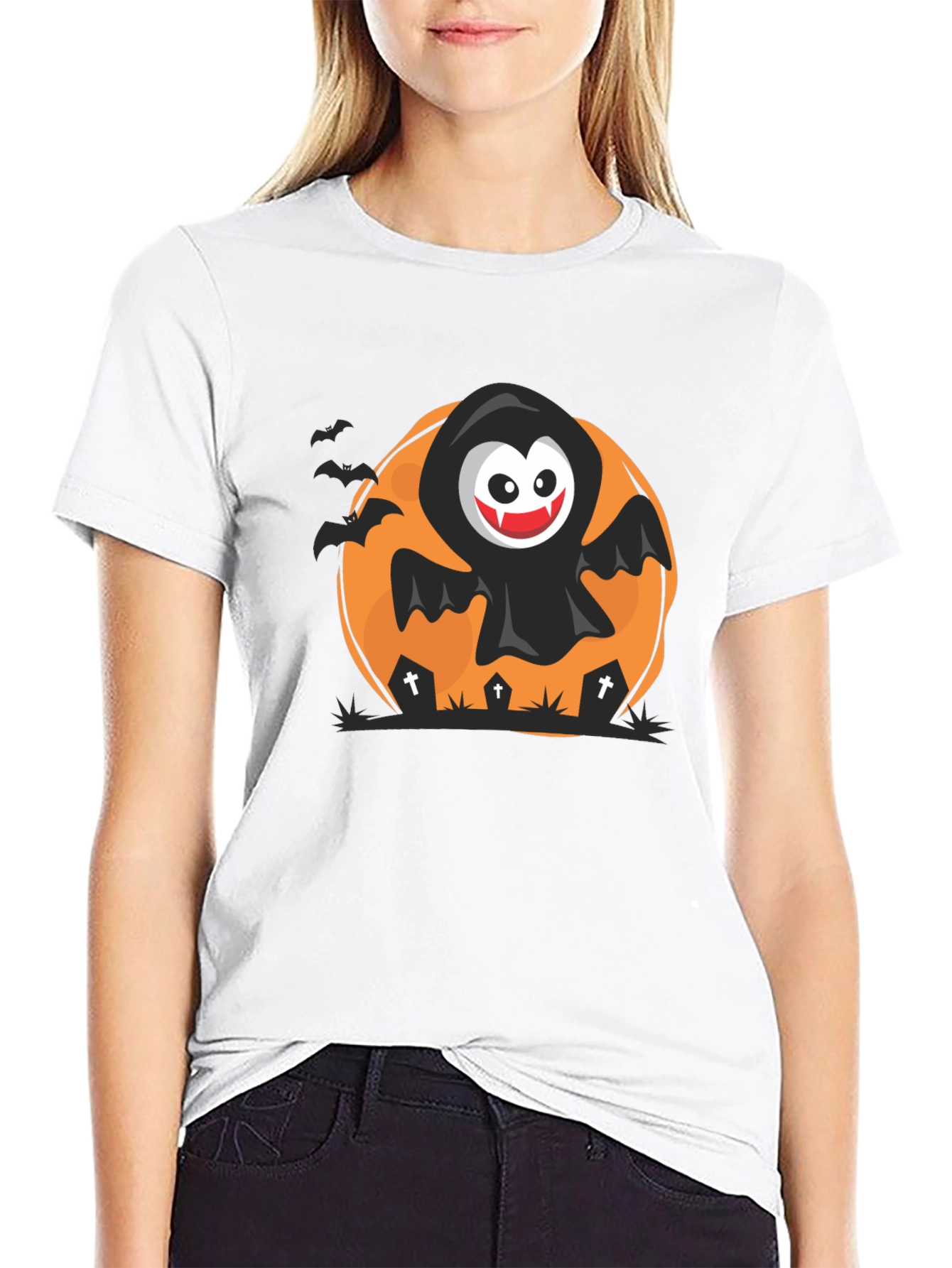 Halloween Cartoon Character Graphic T-Shirt