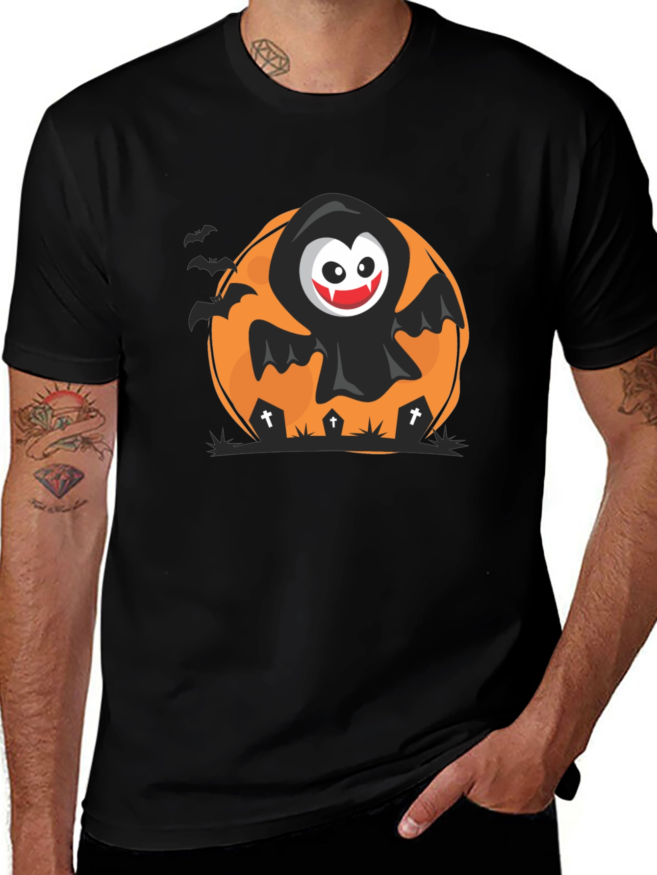 Halloween Cartoon Character Graphic T-Shirt