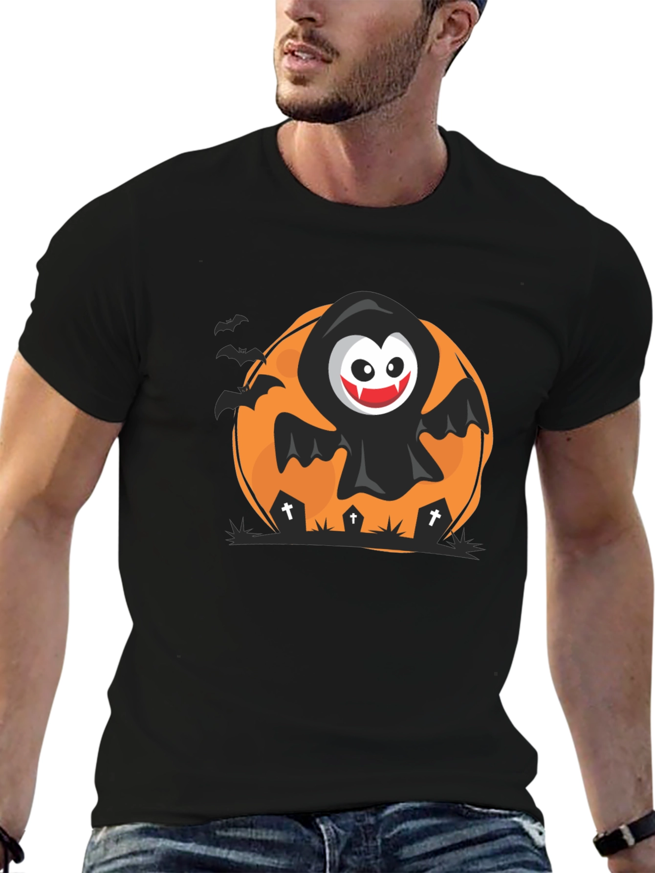 Halloween Cartoon Character Graphic T-Shirt