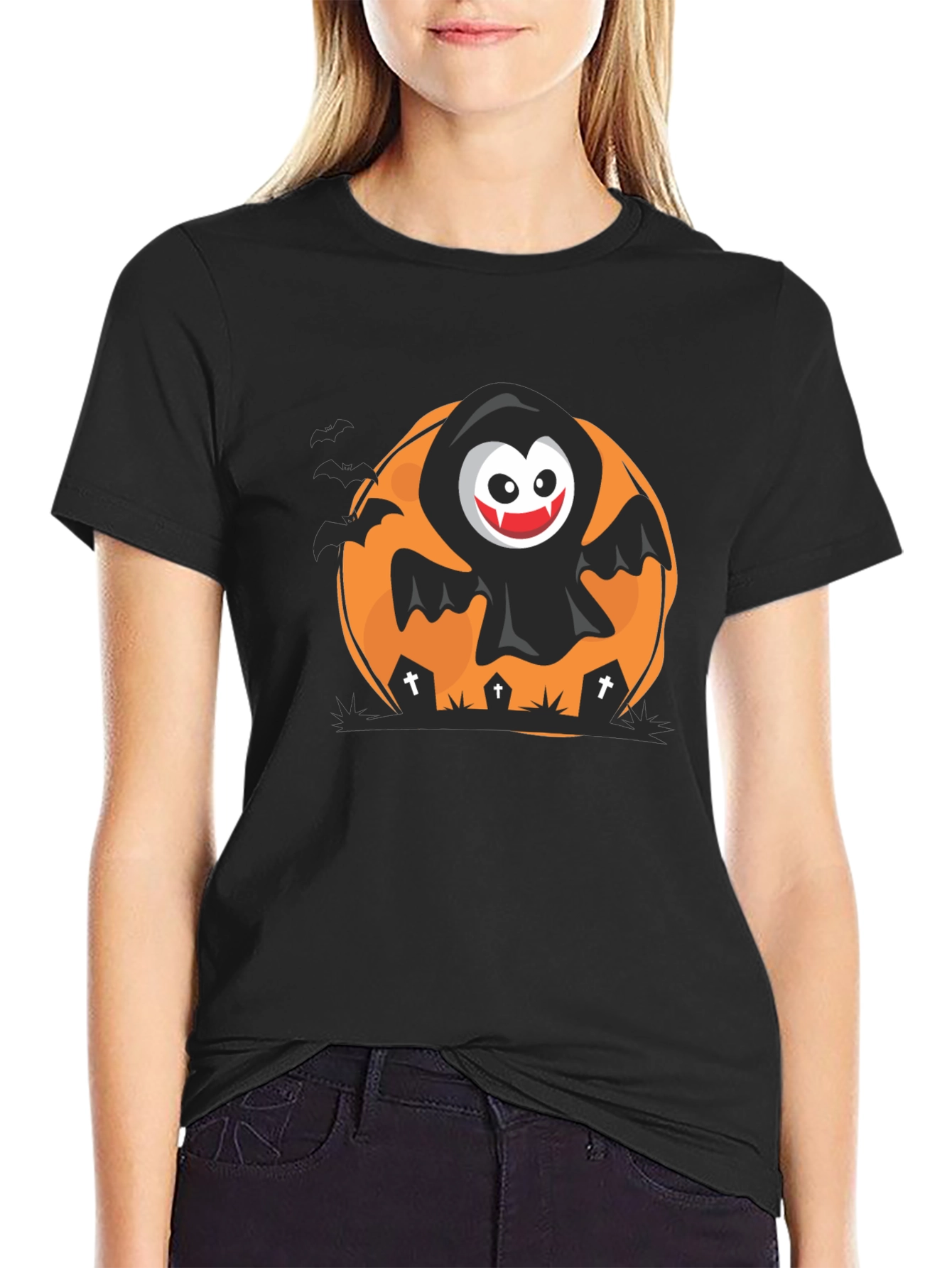 Halloween Cartoon Character Graphic T-Shirt