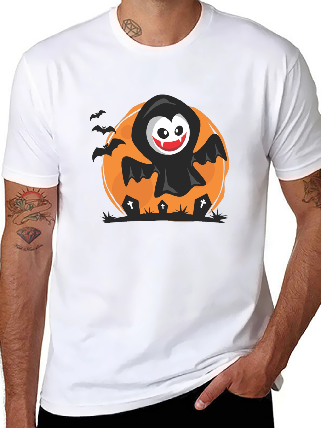 Halloween Cartoon Character Graphic T-Shirt