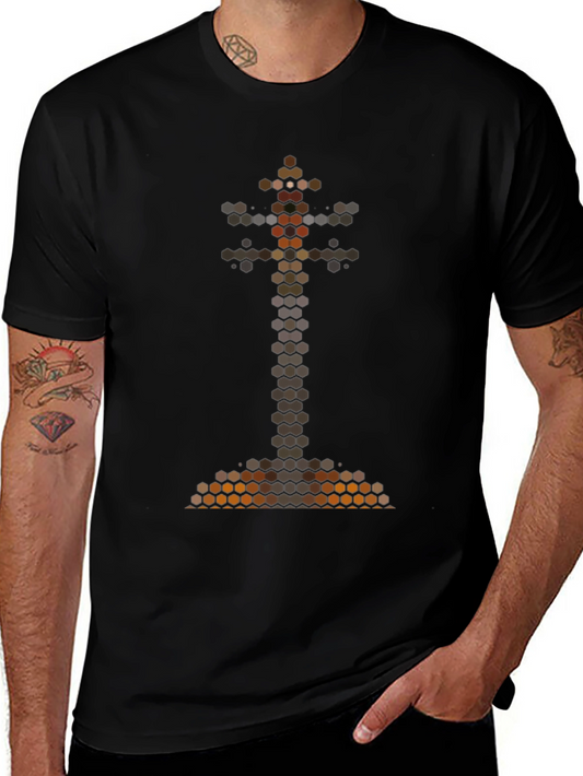 Hex Tree Graphic T-Shirt - Modern Geometric Design