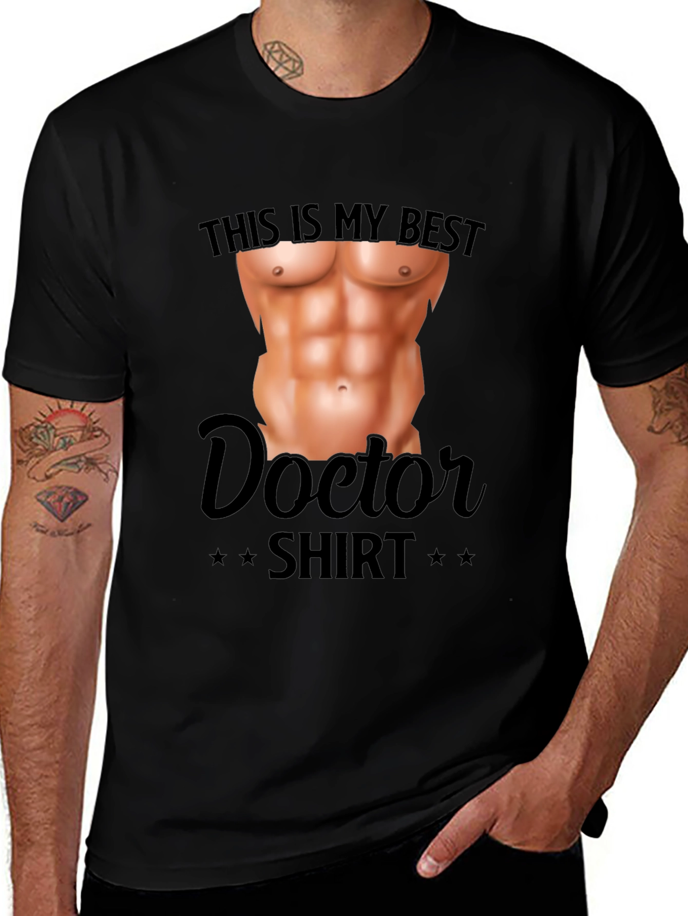 Funny Doctor Shirt - Fake Abs T-Shirt
