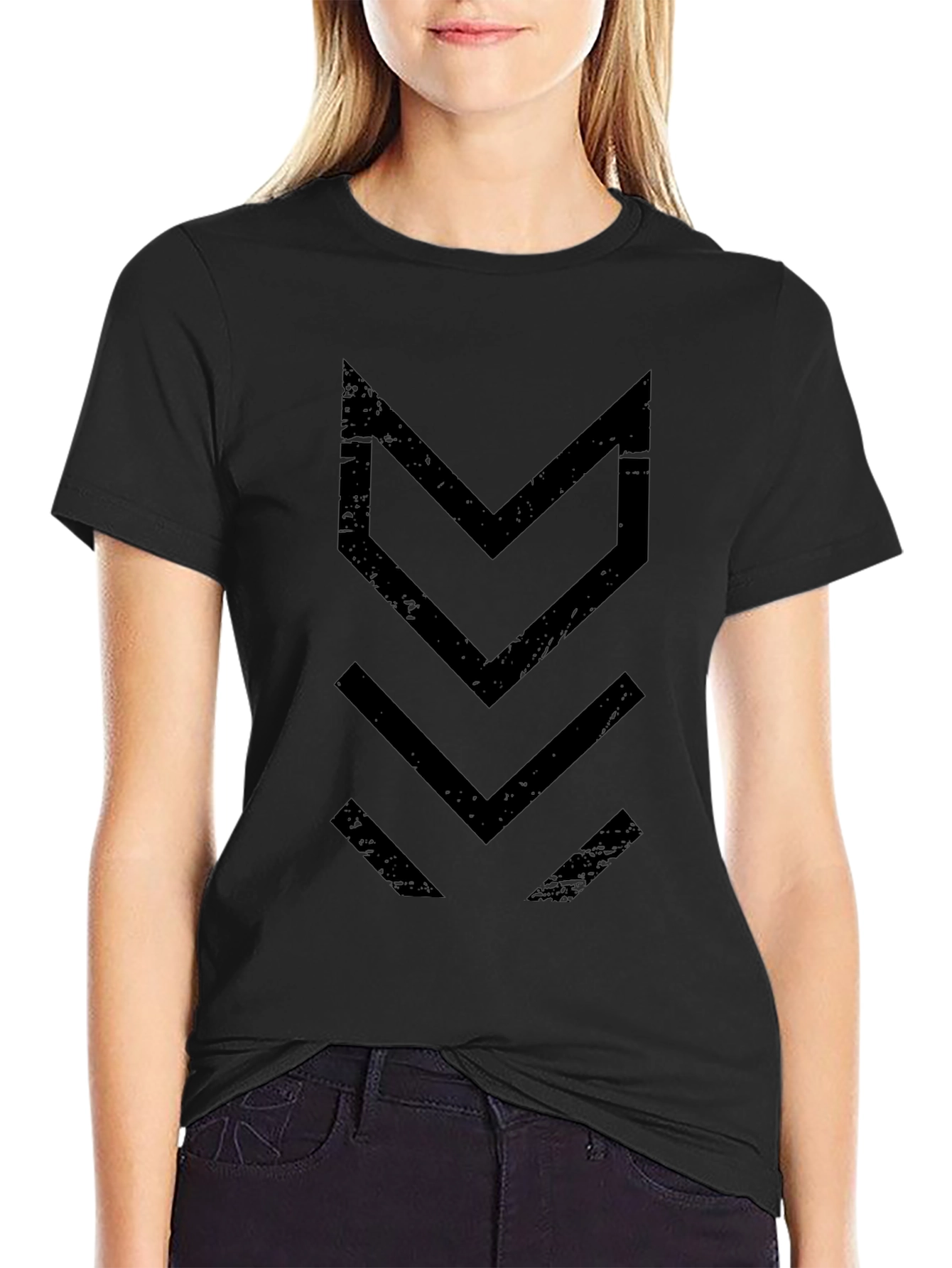 Mens Black Arrow Graphic T-Shirt