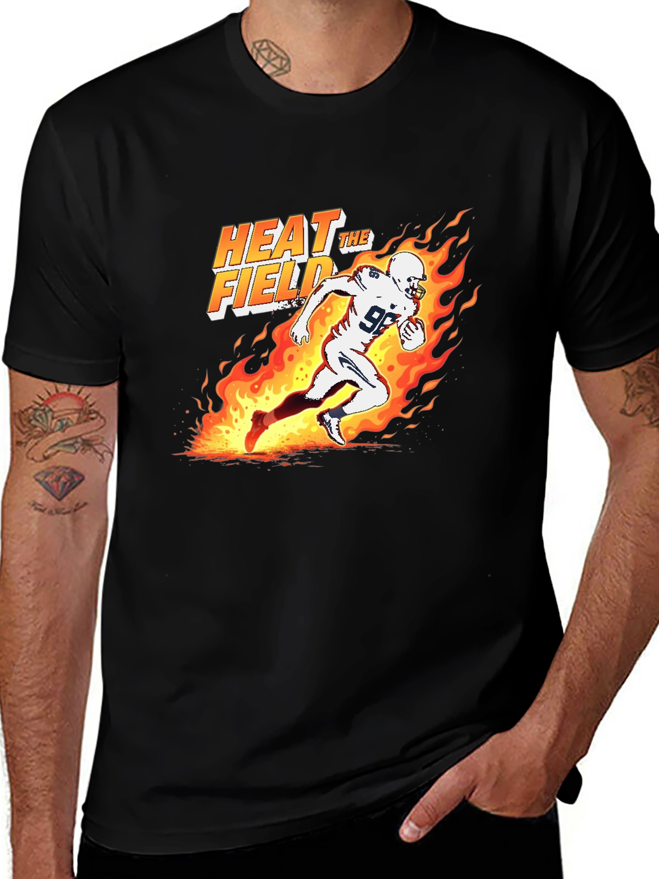 Heat the Field Football Graphic T-Shirt