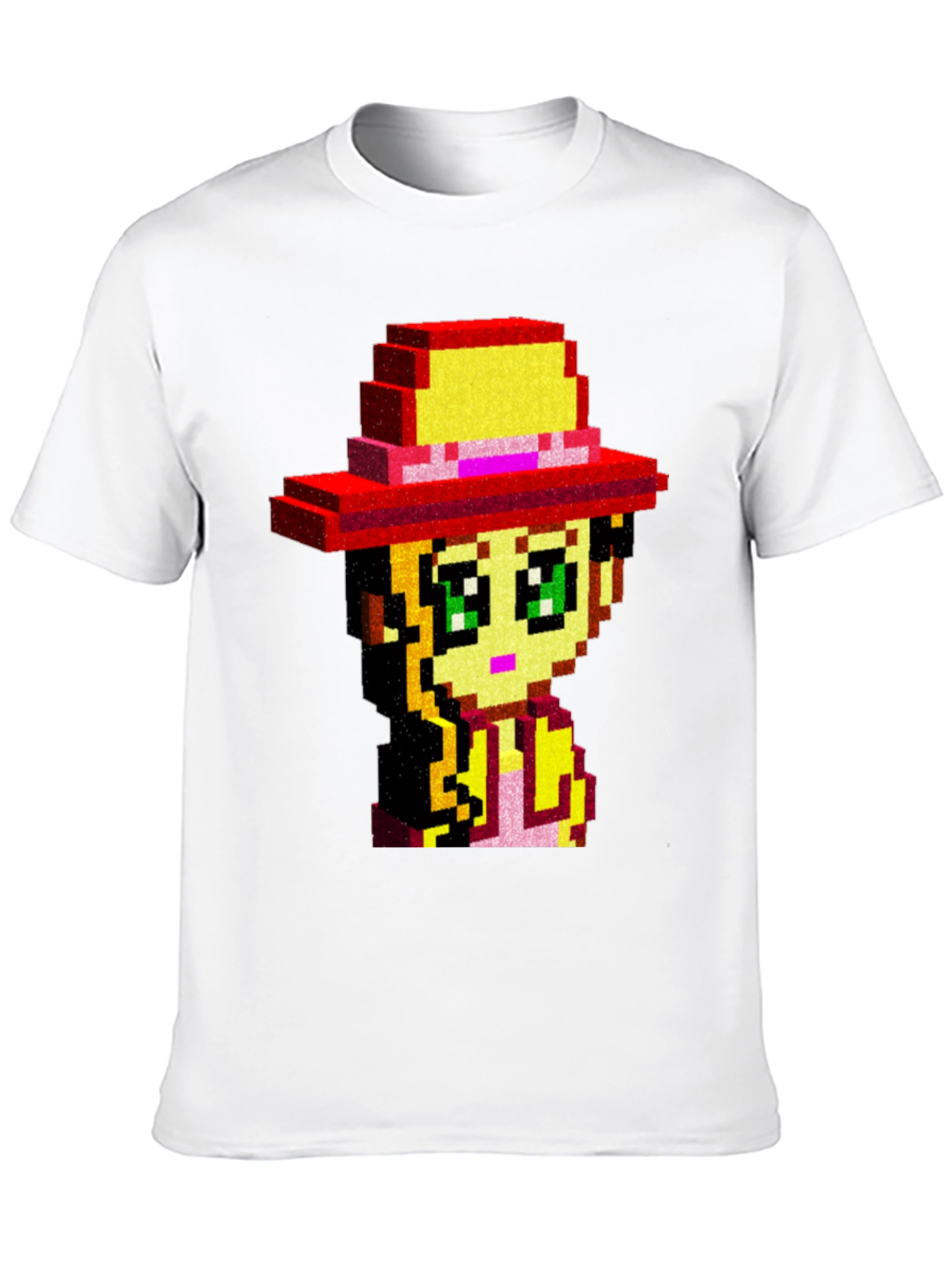 Pixel Art Girl T-Shirt - Retro Gaming Style