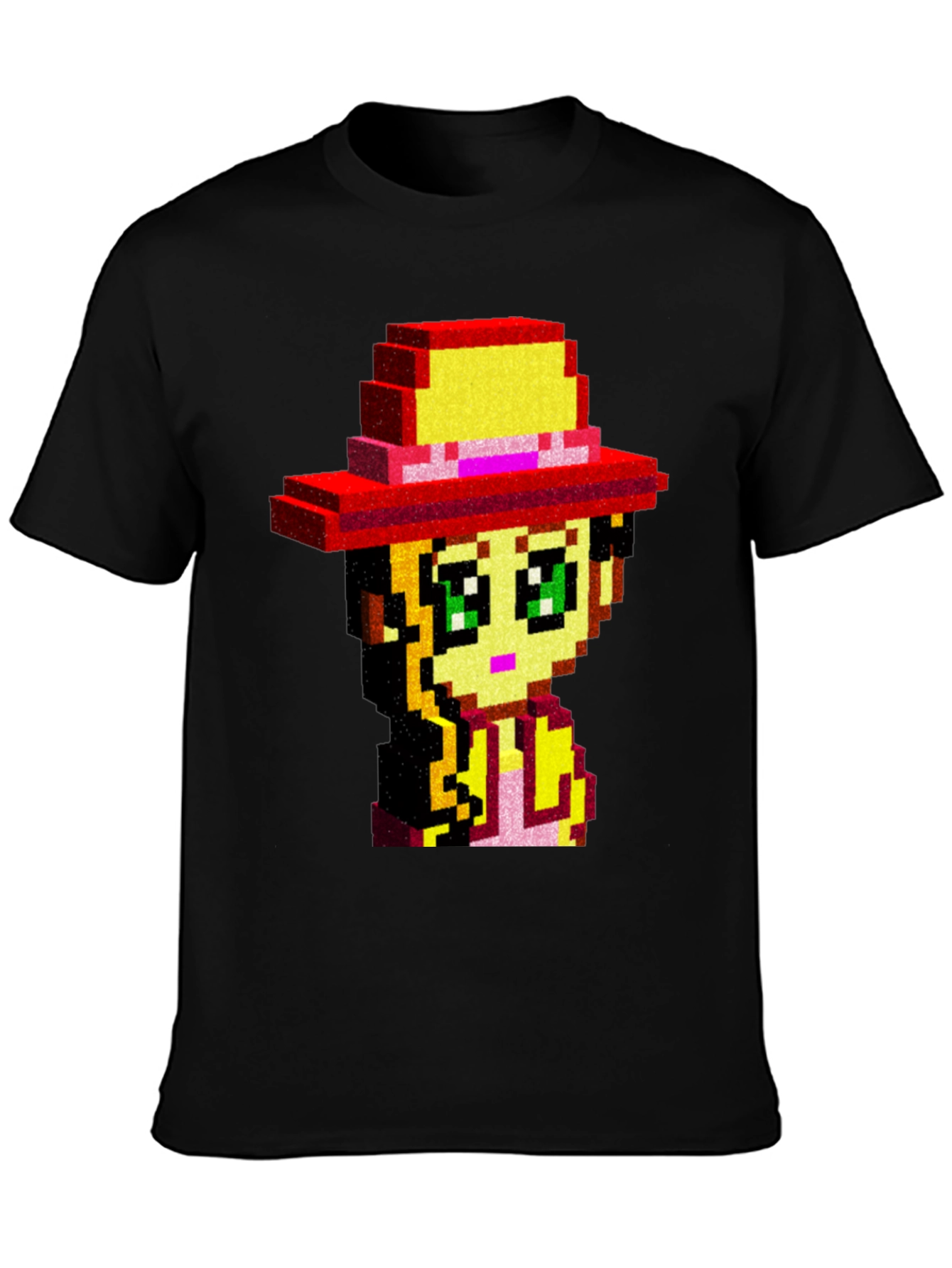 Pixel Art Girl T-Shirt - Retro Gaming Style
