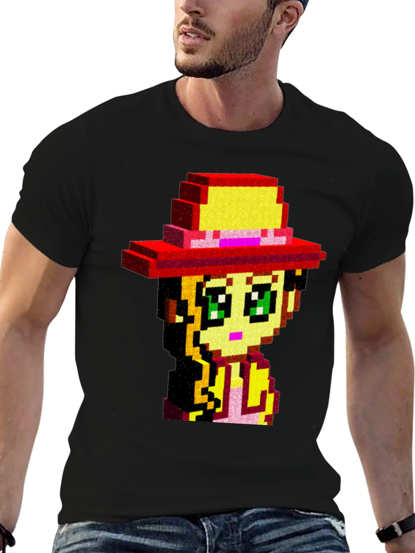 Pixel Art Girl T-Shirt - Retro Gaming Style