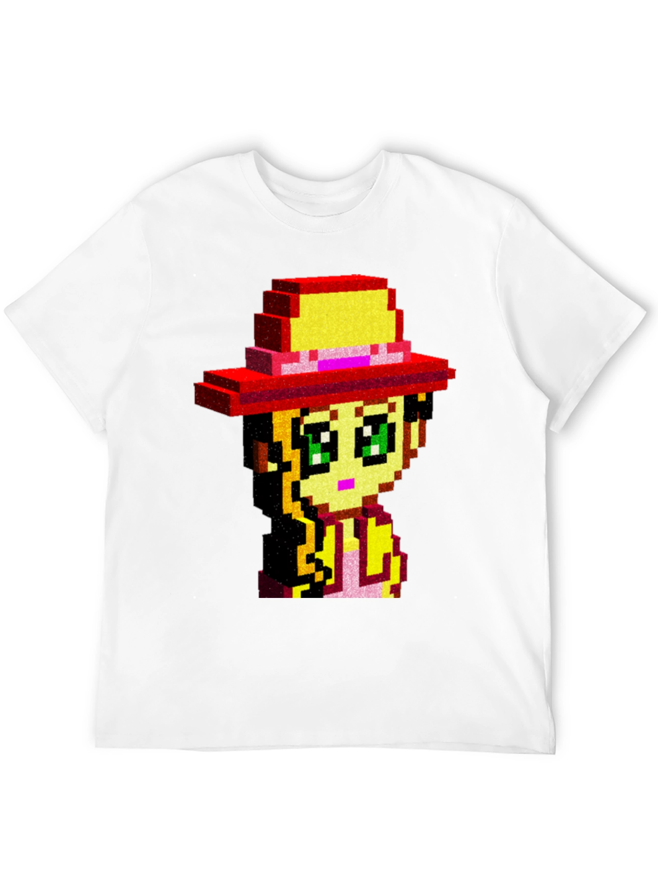 Pixel Art Girl T-Shirt - Retro Gaming Style