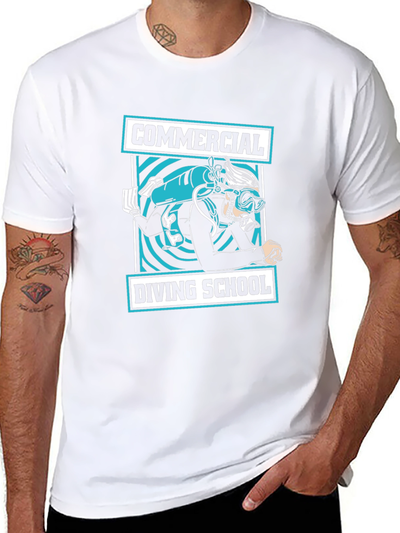 Commercial Diving School T-Shirt - Diver Design