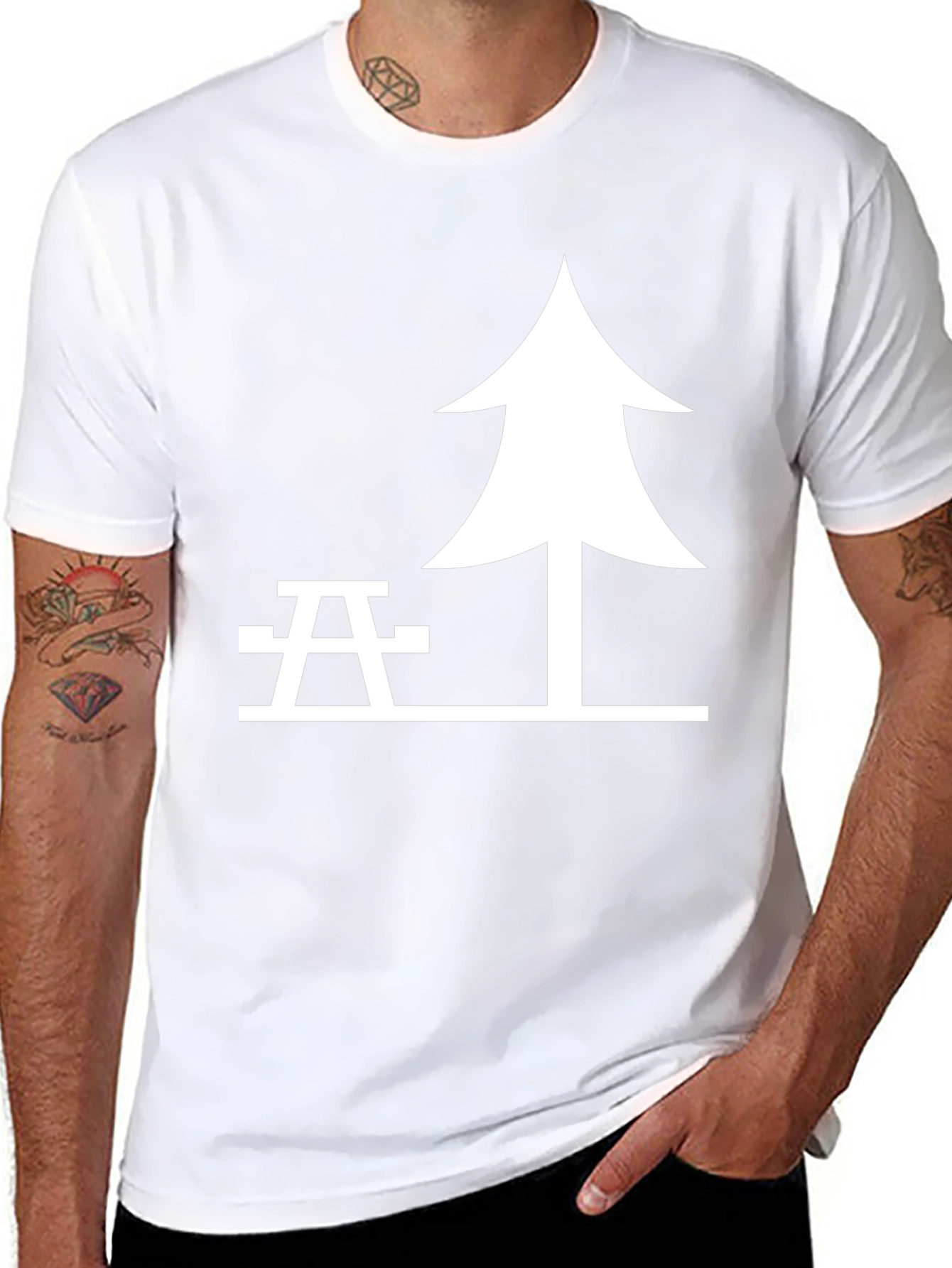 Picnic Tee - Tree & Table Graphic T-Shirt