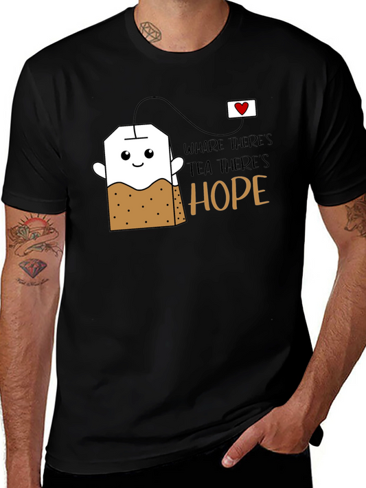 Cute Tea Bag T-Shirt - Where Theres Tea Theres Hope