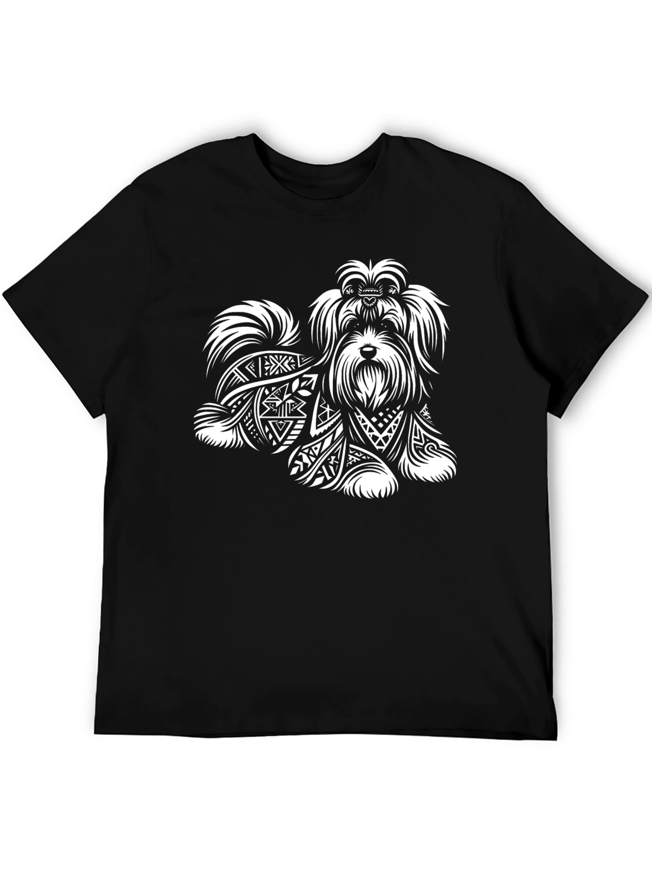 Dog Lover T-Shirt: Stylish Canine Tribal Art Tee