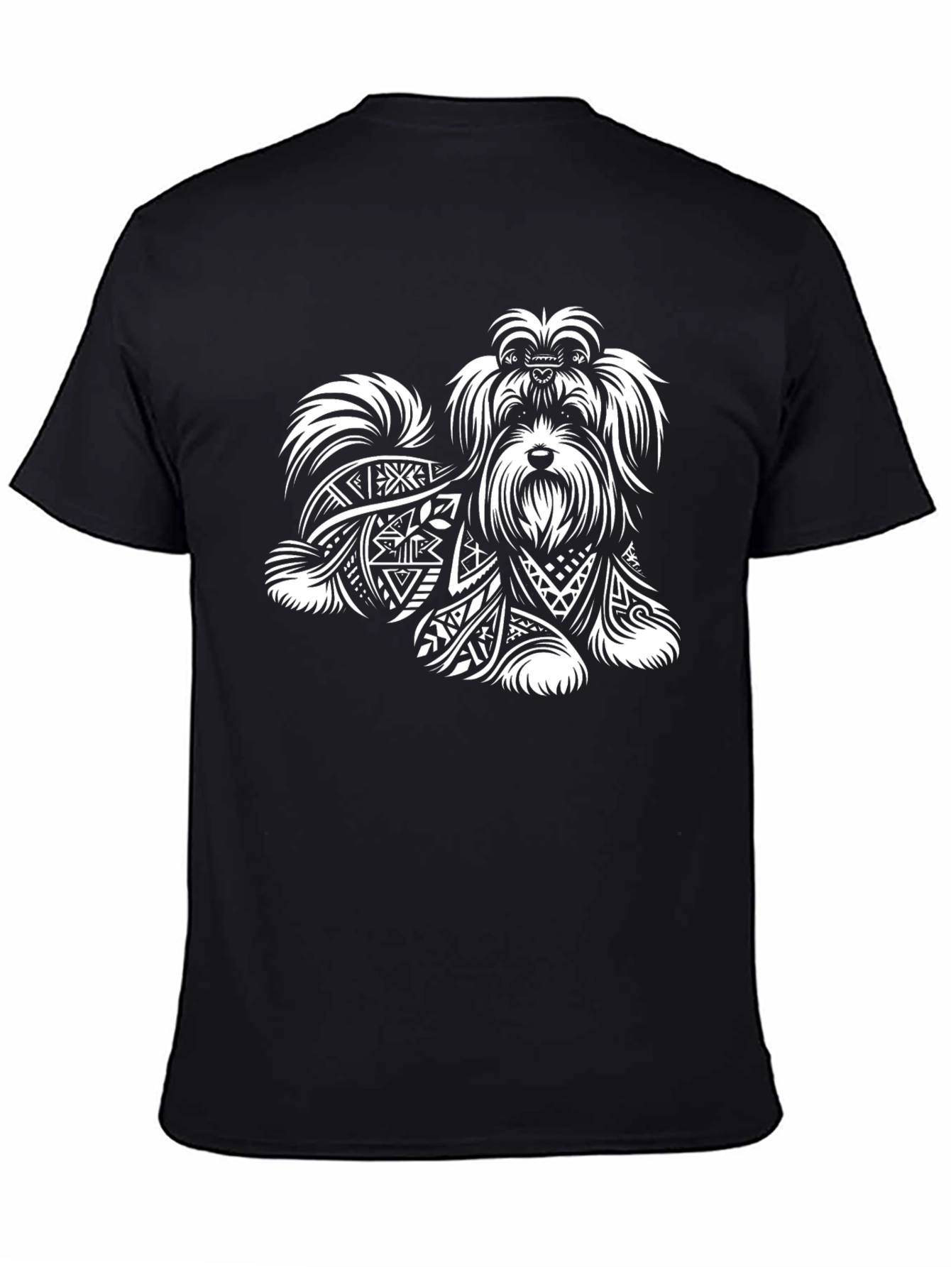 Dog Lover T-Shirt: Stylish Canine Tribal Art Tee