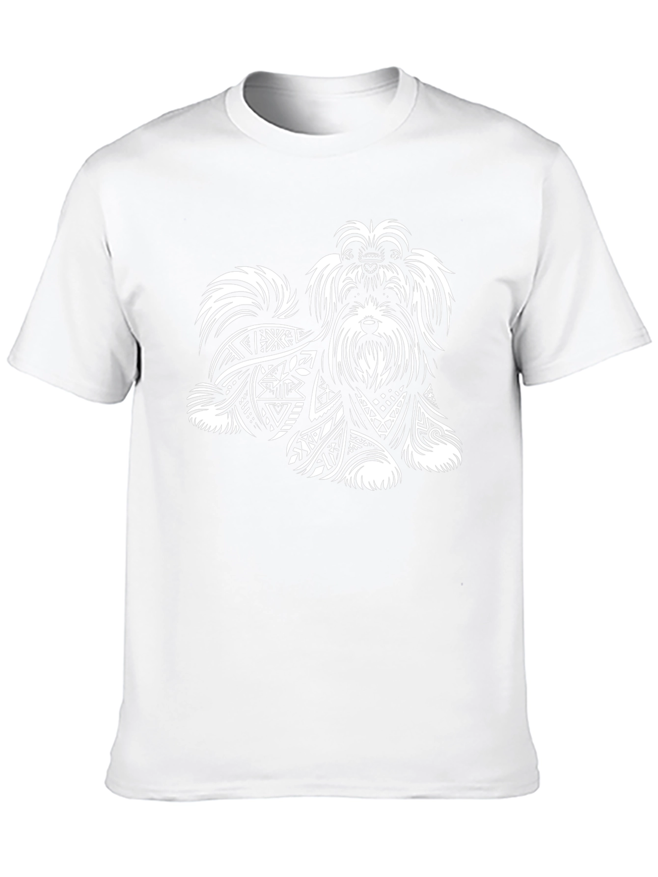 Dog Lover T-Shirt: Stylish Canine Tribal Art Tee
