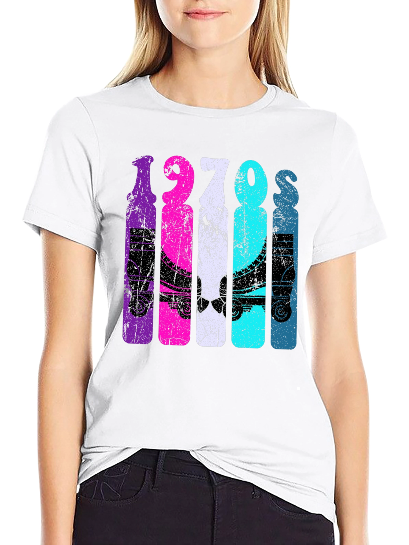 Retro 1970s Roller Skate T-Shirt