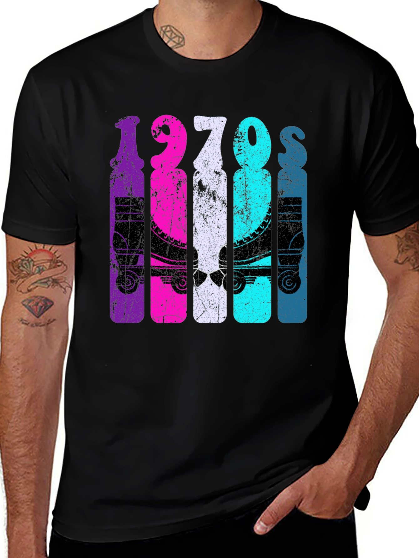Retro 1970s Roller Skate T-Shirt