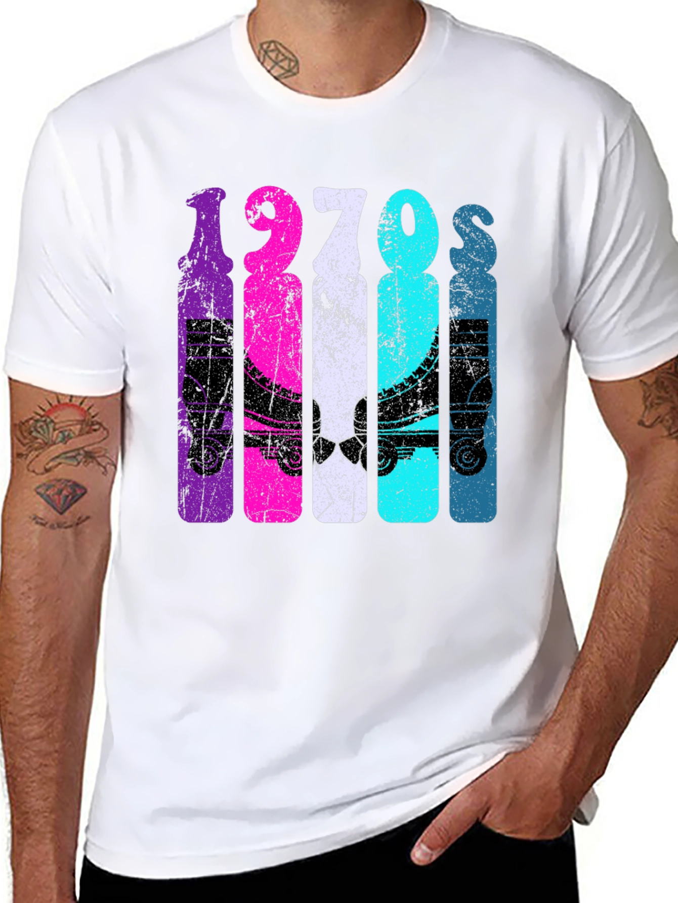 Retro 1970s Roller Skate T-Shirt