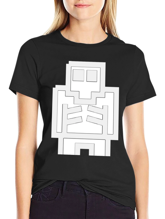 Pixel Skeleton Black T-Shirt - Gamer Style Tee