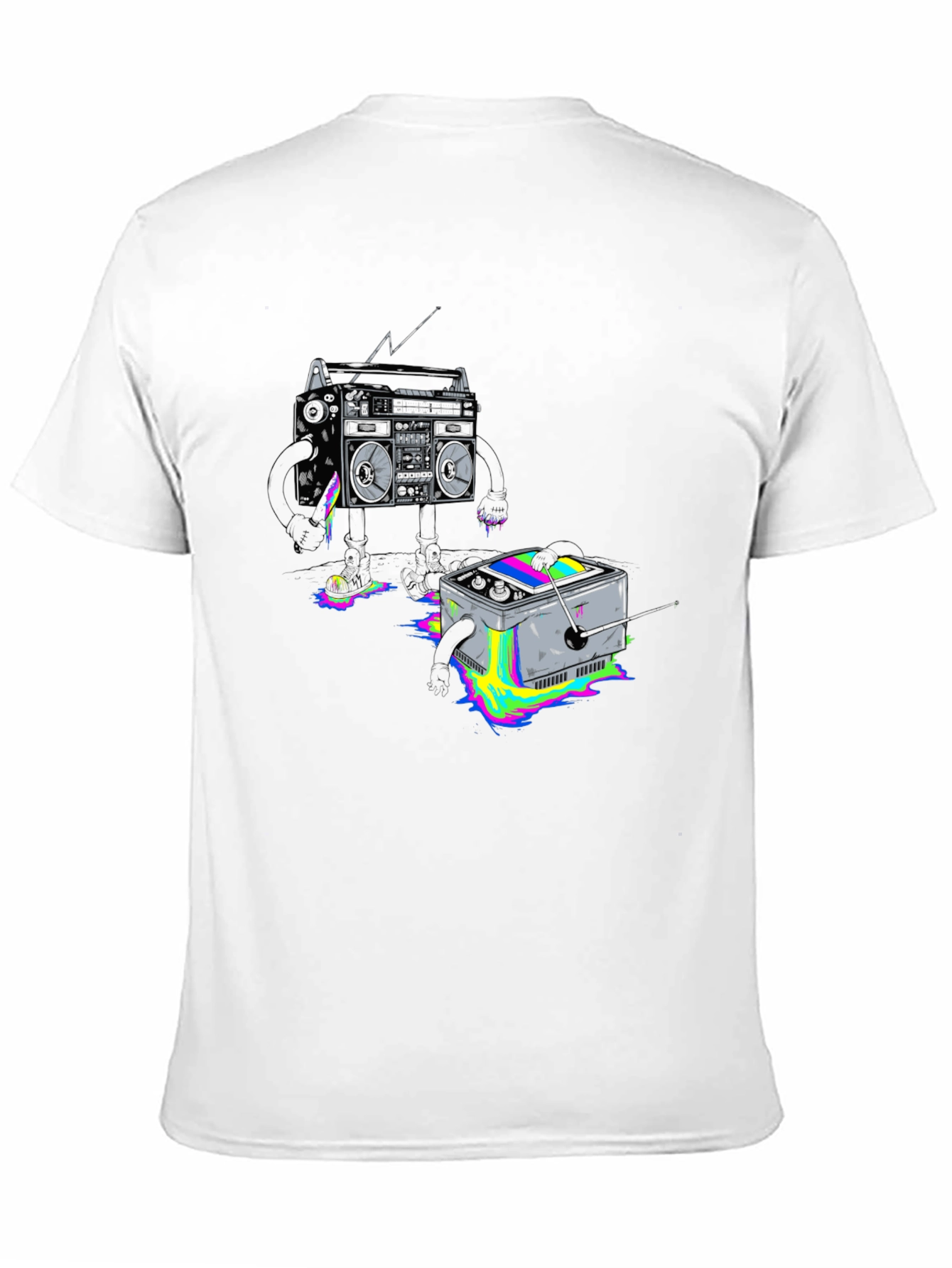 Retro Boombox vs. Cube T-Shirt
