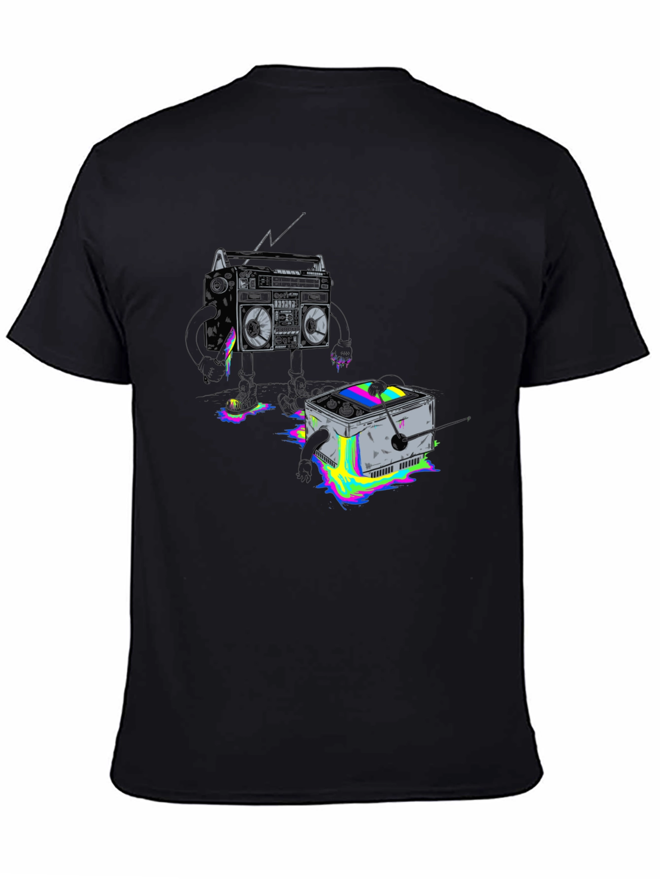 Retro Boombox vs. Cube T-Shirt