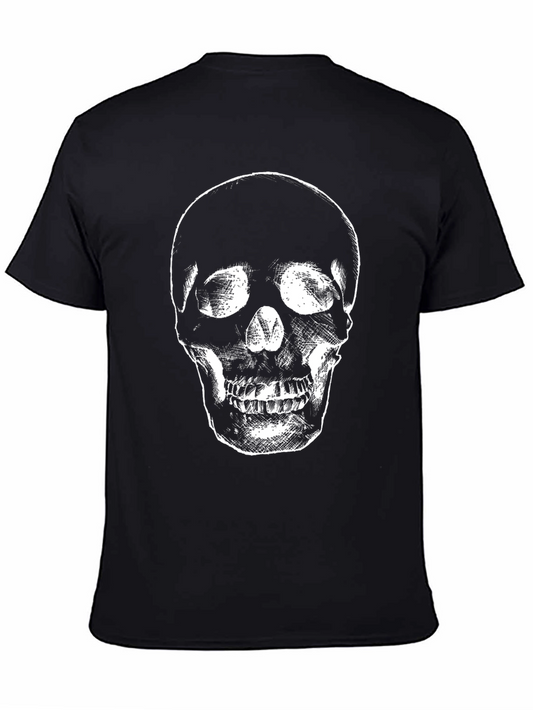 Skull Graphic Print Black T-Shirt
