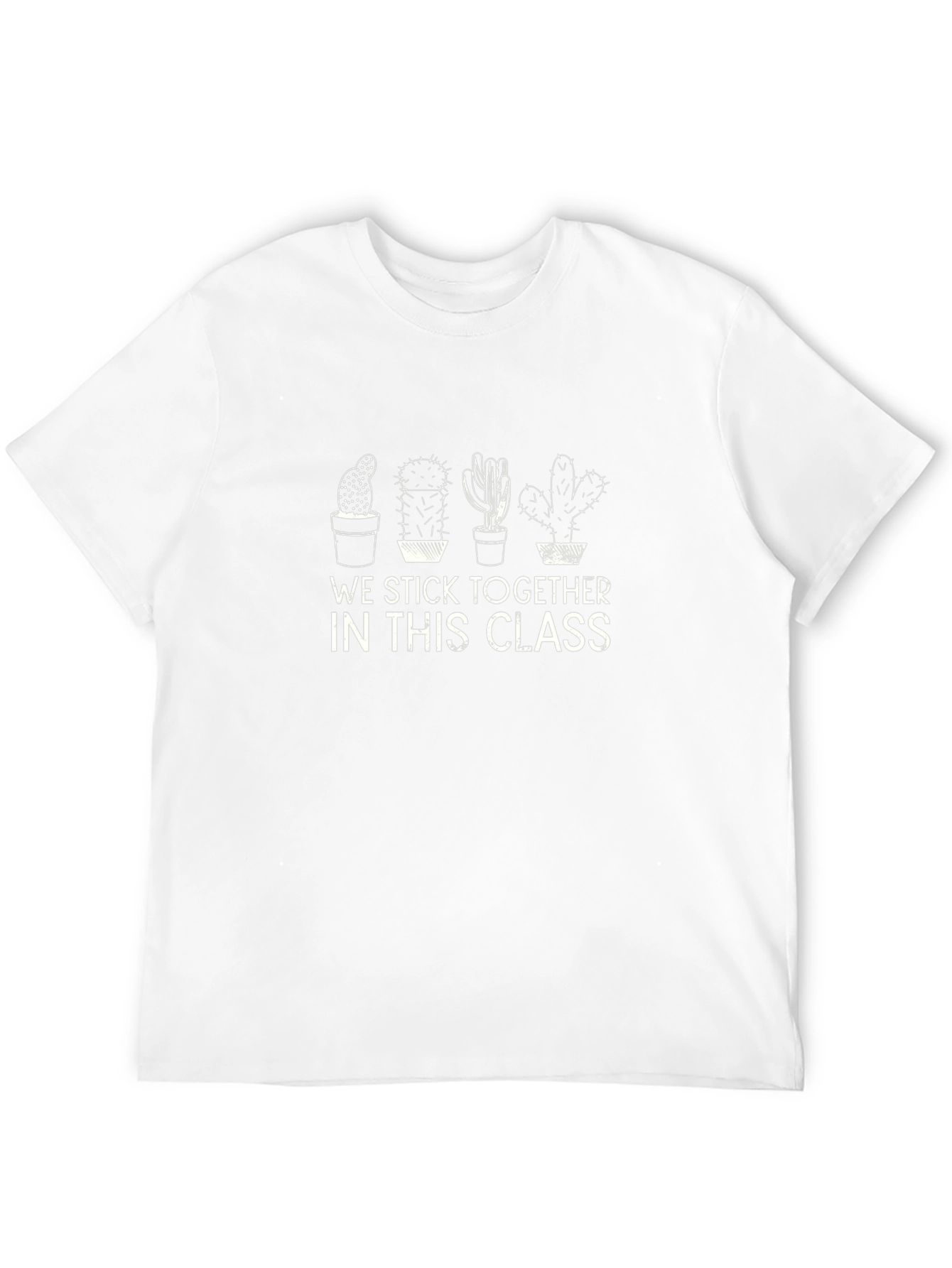 Cactus Graphic T-Shirt - We Stick Together Black Tee