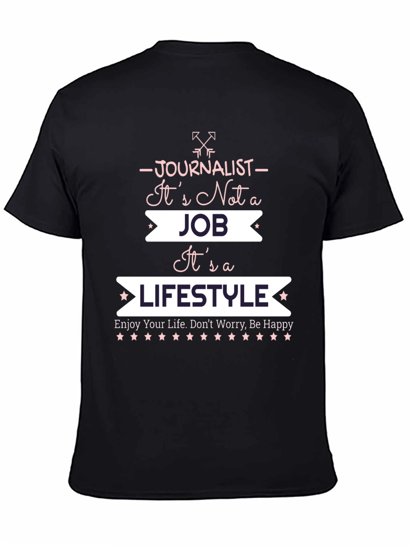 Journalist Lifestyle Graphic T-Shirt - Black