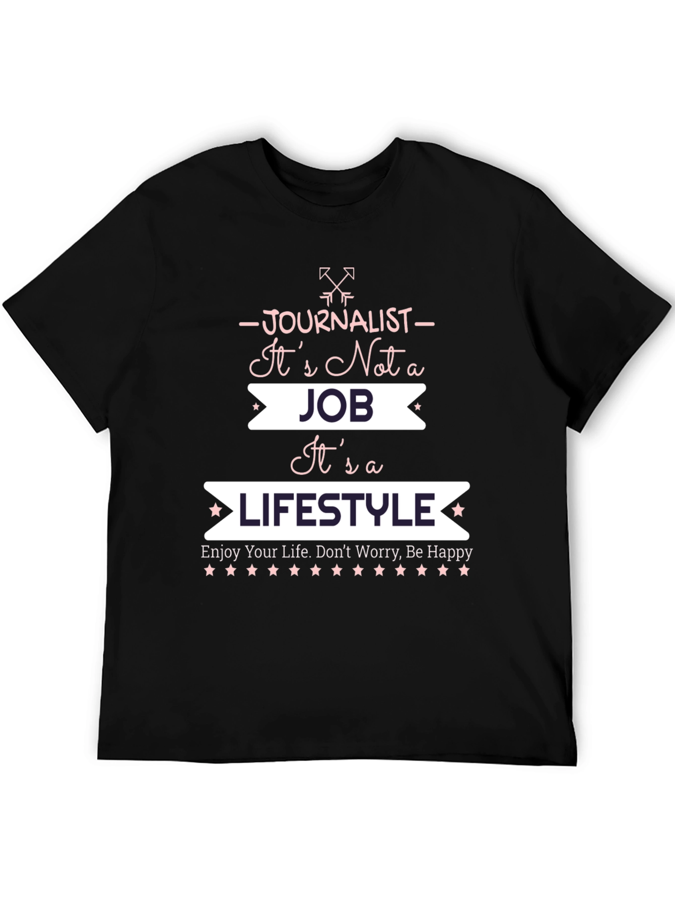 Journalist Lifestyle Graphic T-Shirt - Black