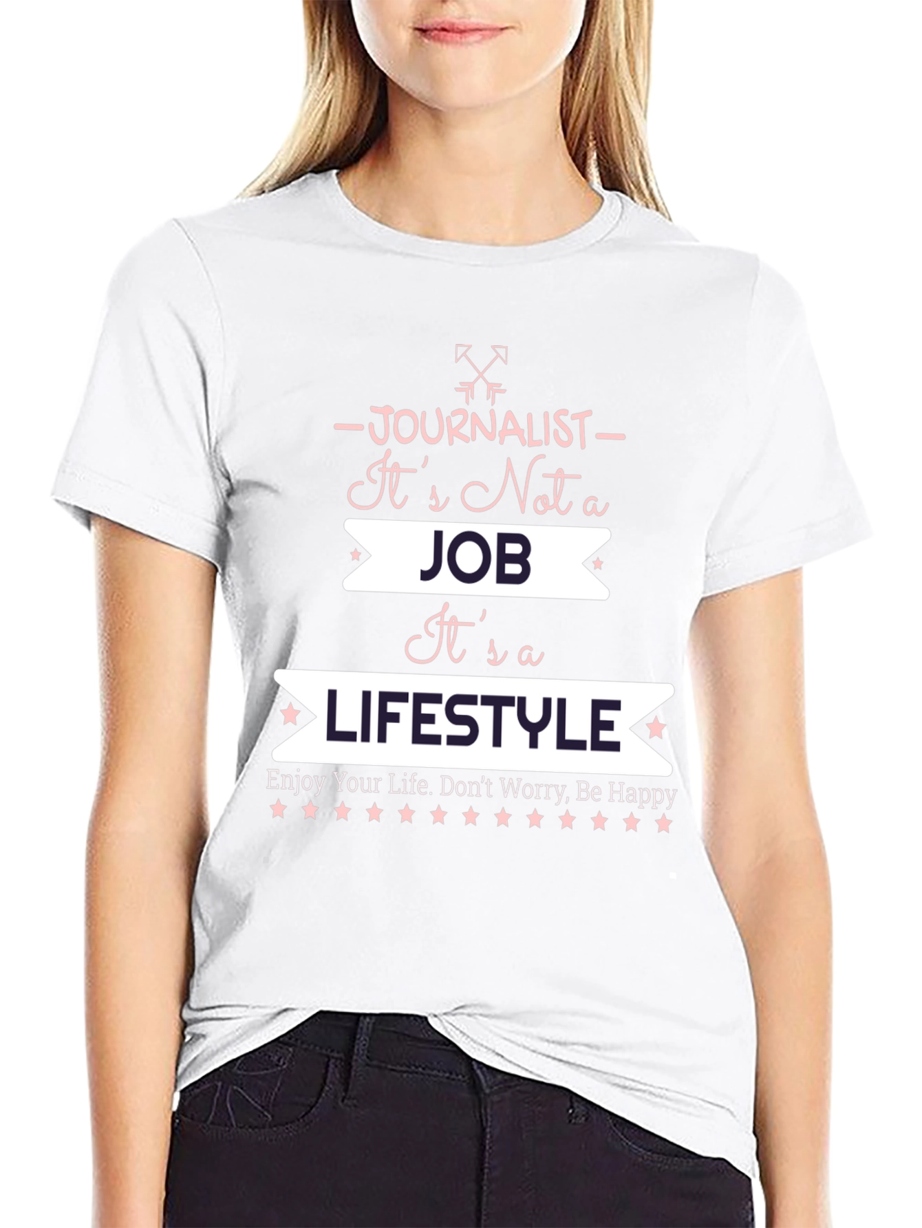 Journalist Lifestyle Graphic T-Shirt - Black
