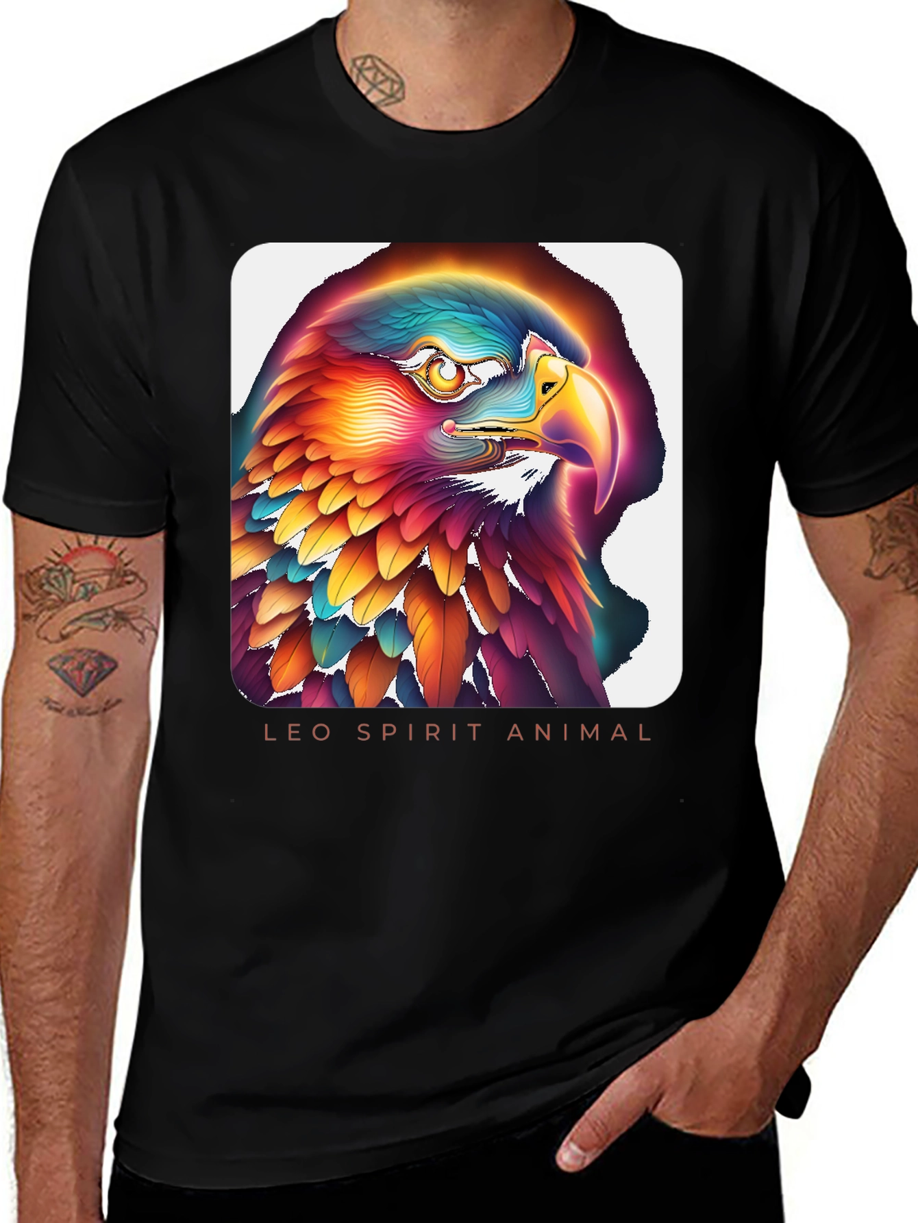 Leo Spirit Animal Eagle Graphic T-Shirt