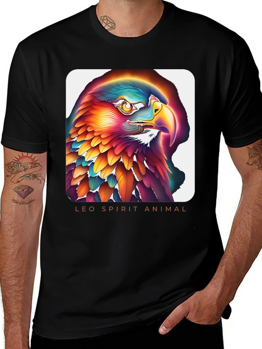 Leo Spirit Animal Eagle Graphic T-Shirt